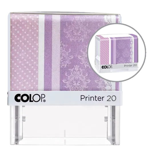 Colop Printer IQ20 Lady Line - biay-fioletowy