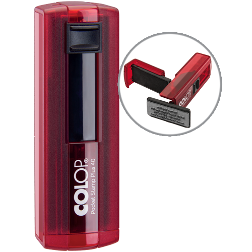 Colop Pocket Plus 40 - ruby