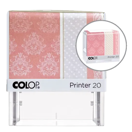 Colop Printer IQ20 Lady Line - biały-różowy