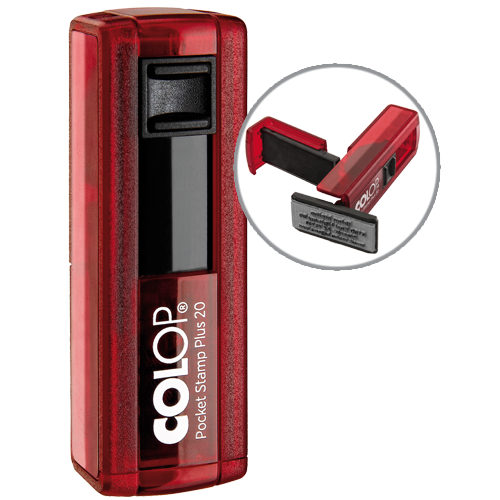 Colop Pocket Plus 20 - ruby