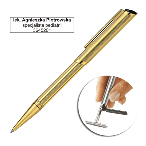 Długopis z pieczątką HERI - Długopis z pieczątką Heri Diagonal 3003